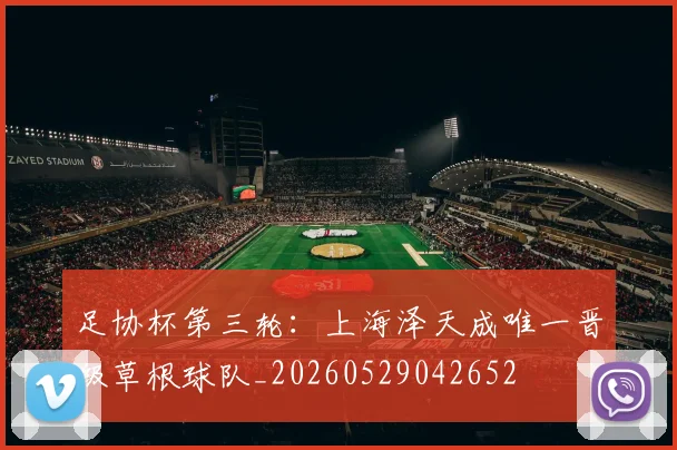 足协杯第三轮：上海泽天成唯一晋级草根球队_20260529042652