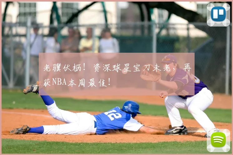 老骥伏枥！资深球星宝刀未老，再获NBA本周最佳！